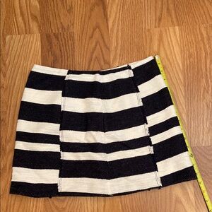 Striped Black and White Women's Skirt loft 4
